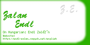 zalan endl business card